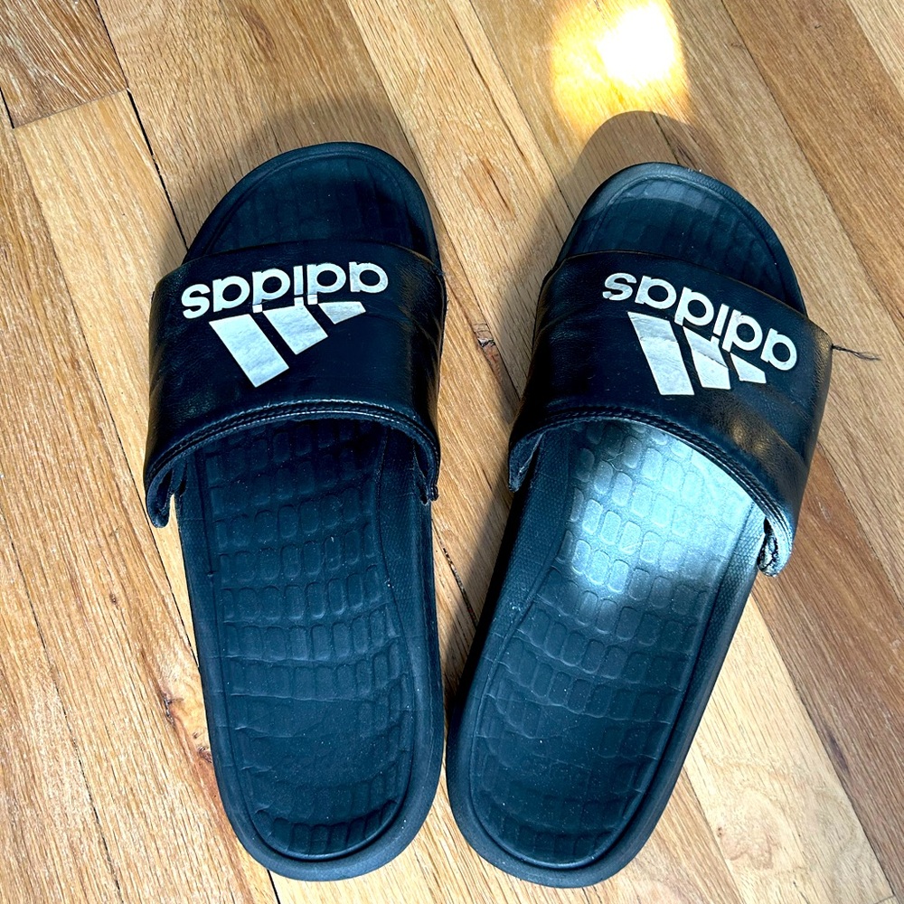 Adidas Black Slides Men’s Size 9